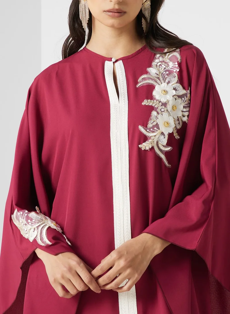 Khizana Kaftan With Embroidered Detail