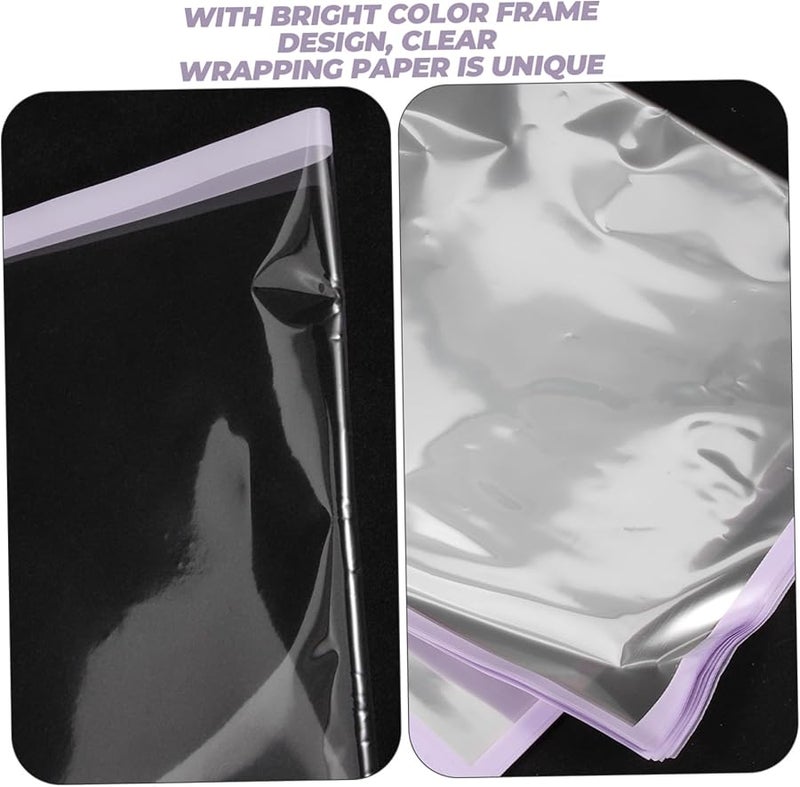 Valiclud 20 Sheets Clear Cellophane Wrapping Paper for Flower Bouquets Floral Arrangements Weddings Birthdays - Image 4