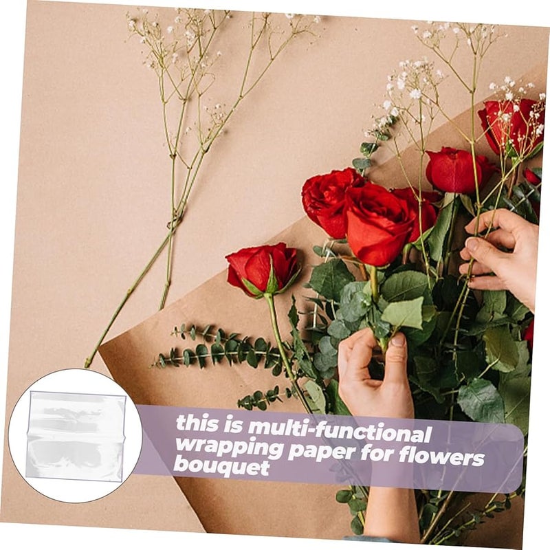 Valiclud 20 Sheets Clear Cellophane Wrapping Paper for Flower Bouquets Floral Arrangements Weddings Birthdays - Image 5