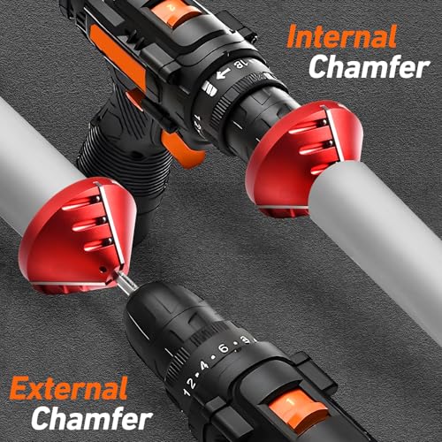 Gohelper 2 in 1 Inner-Outer PVC Deburring Tool, PVC Chamfer Tool, Pipe Deburring Reamer Plumbing Tool for OD 0.92" to 3.89", ID 0.75" to 3.5" PVC, CPVC, ABS, PP, PE Pipe - Image 2