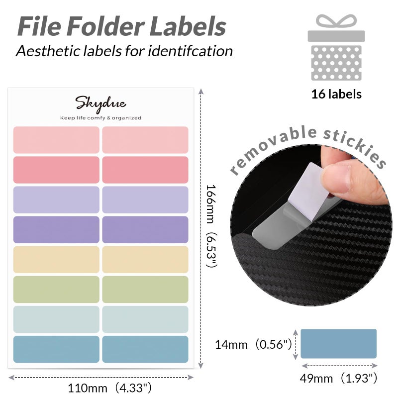 SKYDUE Expanding File Folder with 7 Pockets, Accordion File Organizer, Folders for Documents, Portable Receipt Paper Organizer, Letter Size Filing Folder School Office Supplies, Black - Image 2