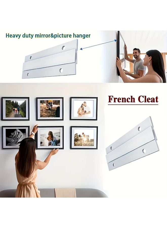 4pcs Aluminum Z Shaped Industrial Windwall Hook Strips For 4 Inch Picture Hooks Easy Install Polished Surface Utility Hooks - Image 2