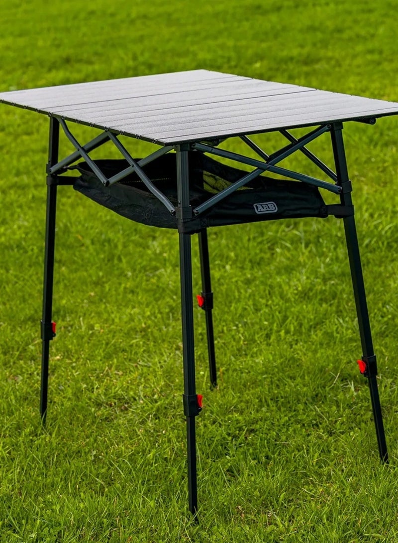 ARB Pinnacle Camp Table - Outdoor Camping Table Foldable With Aluminium Table Top & Crossbars - Adjustable Height 79-99Cm - Large Tabletop 114X70Cm - 10500171 - Image 4
