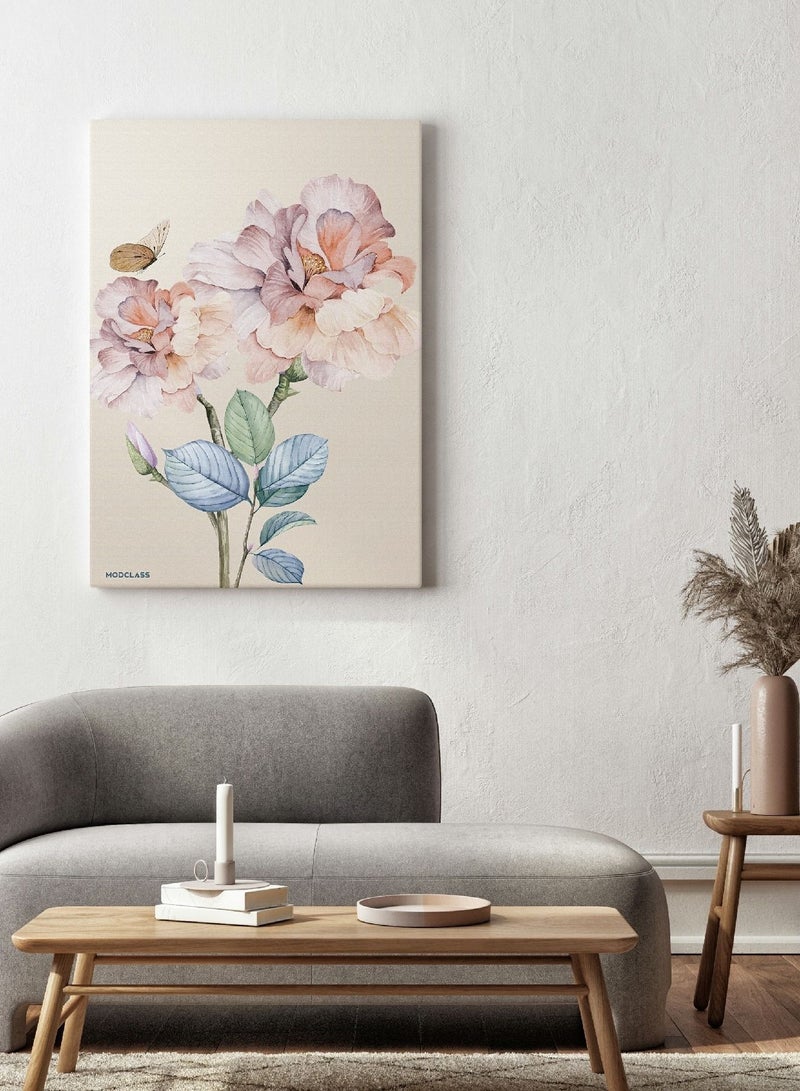 مودكلاس لوحة جدارية كانفس بتصميم ورق شجر - Image 1