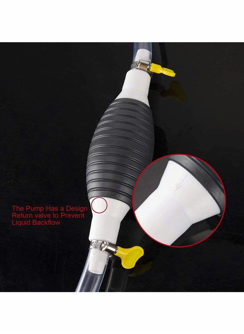 Y&D Car Fuel Transfer Pump, Portable Manual Gasoline Siphon Hose Hand Pump for Oil Water,  - Image 5