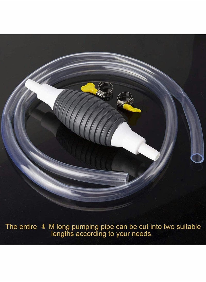 Y&D Car Fuel Transfer Pump, Portable Manual Gasoline Siphon Hose Hand Pump for Oil Water,  - Image 2
