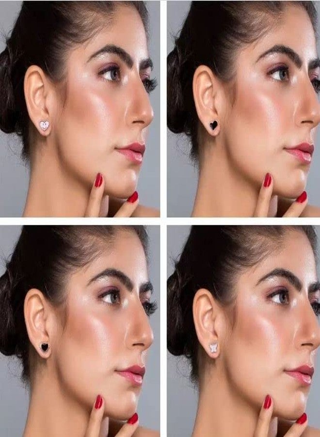 DENICRAAS 36 Pairs Fashion Earrings Set For Women Stud Earrings Set White and Black Alloy stud Earrings Set - Image 4