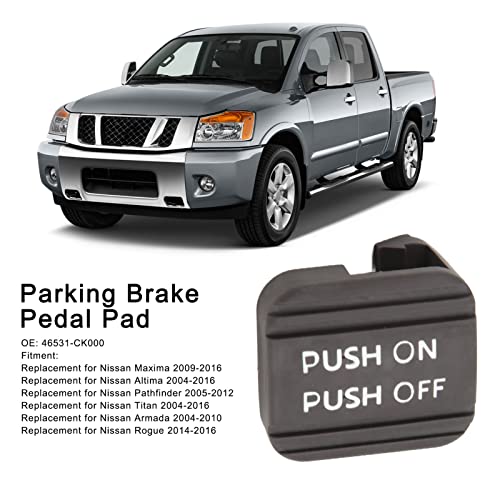 YOSOO Car Parking Emergency Brake Pedal Pad, 46531Ck000 Rubber Brake System Part Replacement For Altima Maxima Rogue Quest Parking Brake Pedal Pad - Image 2