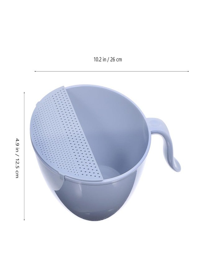 هيموتون مصفاة أرز هيموتون بمقبض، 10.2 بوصة، سلة مطبخ متعددة الوظائف لغسل الأرز والفاصوليا والخضراوات، مصنوعة من مادة البولي بروبيلين، تصريف سريع. - Image 3