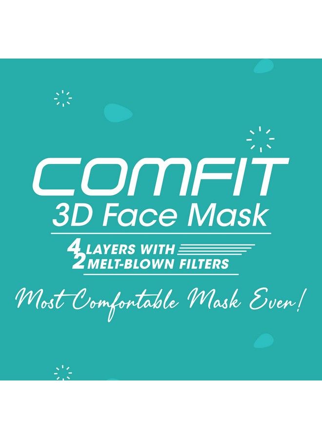 Romsons Comfit 3D Face Mask Black (Pack Of 2) 50 Pcs - Image 4
