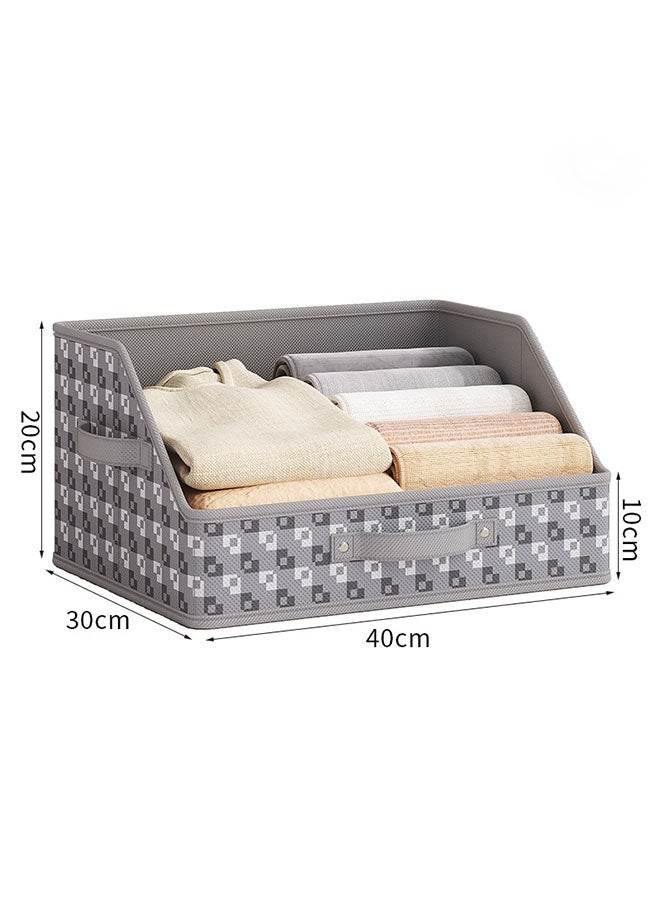 Storage Box, Large Capacity Wardrobe Clothes Storage Box,Foldable Fabric Storage Box with Handles ,Multifunctional Underwear Socks Storage Box,Dustproof Drawer Organizers Box, Wardrobe Clothes Organizers Bins,Stackable Organizing Box for Clothes, Jeans,Toys, Books,Perfect for Closets and Shelves - Image 2