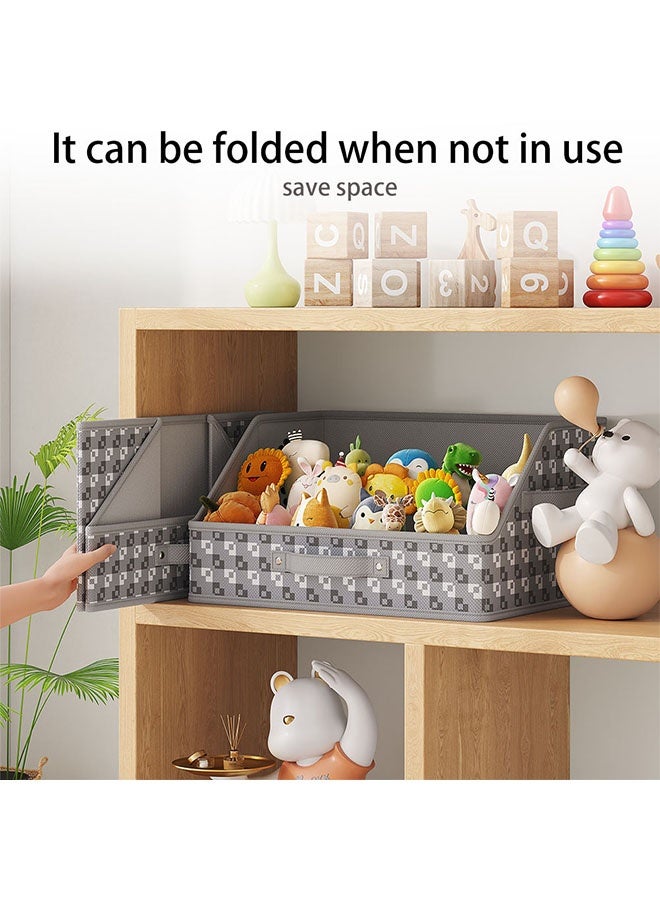 Storage Box, Large Capacity Wardrobe Clothes Storage Box,Foldable Fabric Storage Box with Handles ,Multifunctional Underwear Socks Storage Box,Dustproof Drawer Organizers Box, Wardrobe Clothes Organizers Bins,Stackable Organizing Box for Clothes, Jeans,Toys, Books,Perfect for Closets and Shelves - Image 5