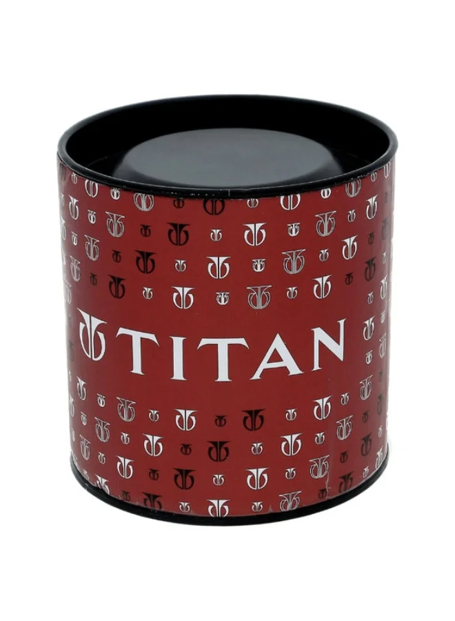 تيتان Titan Lagan Blue Dial Analog Leather Strap Watch for Men 1713wl01