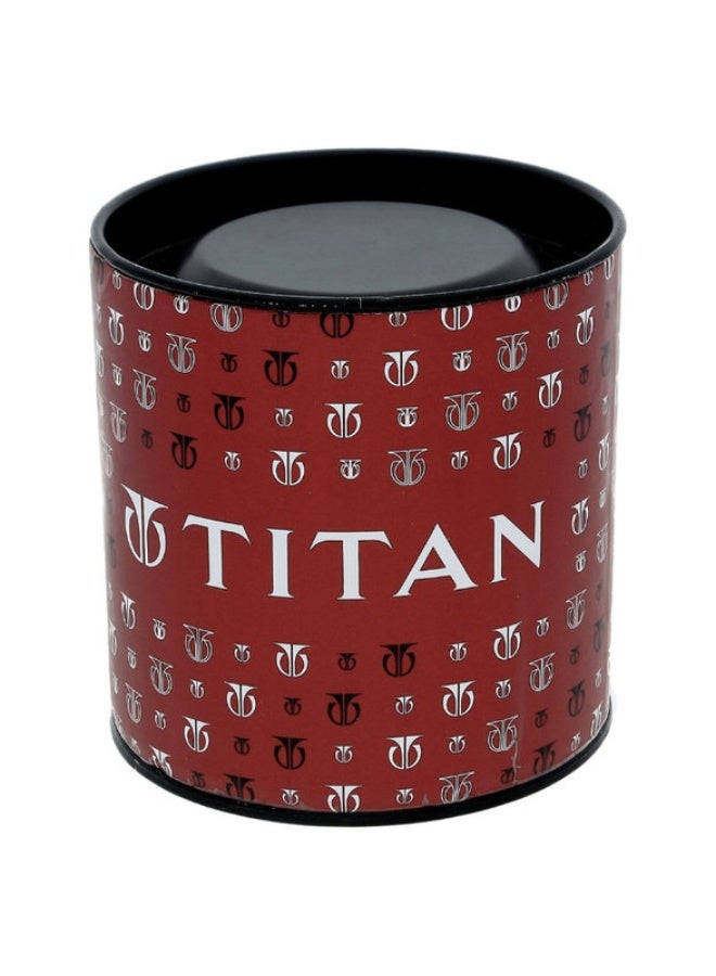 TITAN ساعة تيتان لاجان ذات قرص أزرق تناظري بحزام جلد للرجال 1713wl01 - Image 2