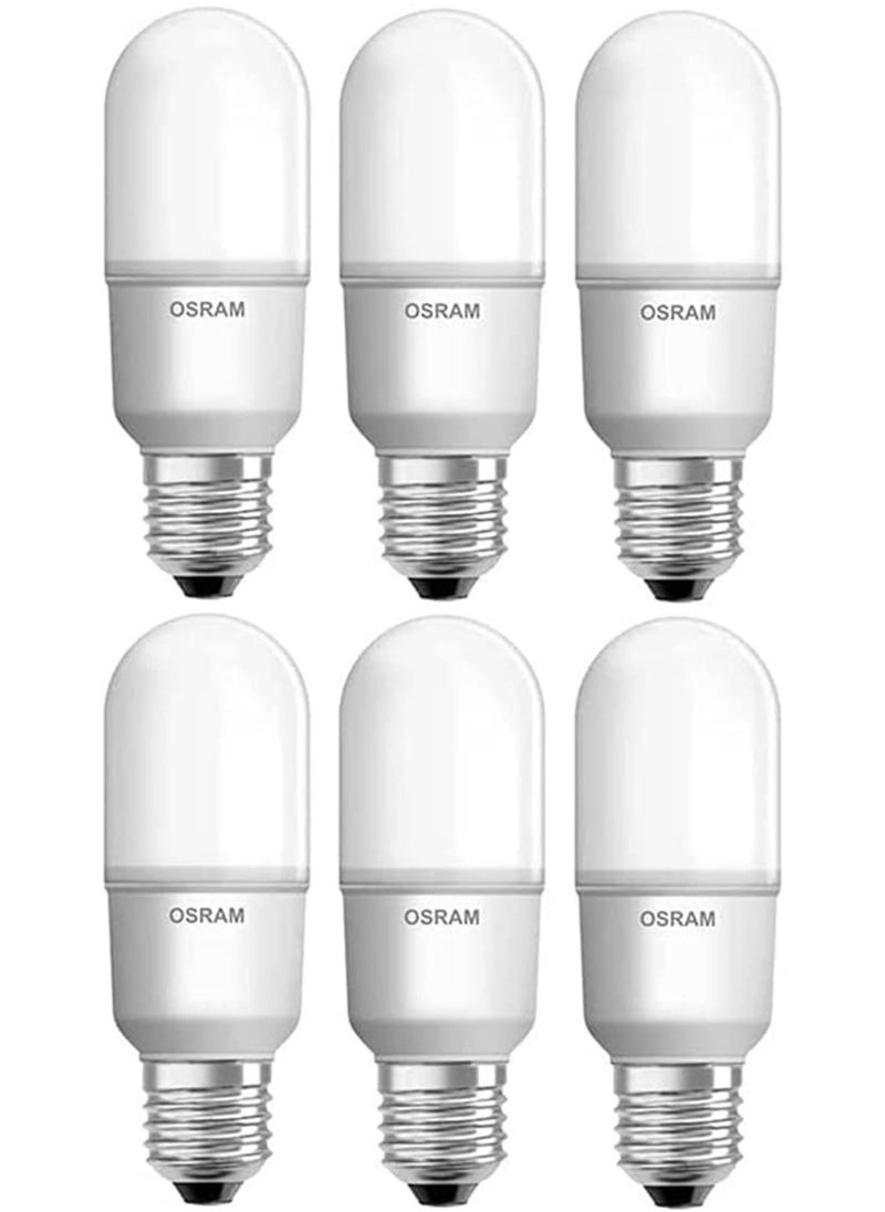 Osram - Osram LED Dimmable Bulb Value Stick E27 Lamp Daylight 9W 2700K Warm White/ Day Light (Dimmer) - Pack of 6 - Image 1