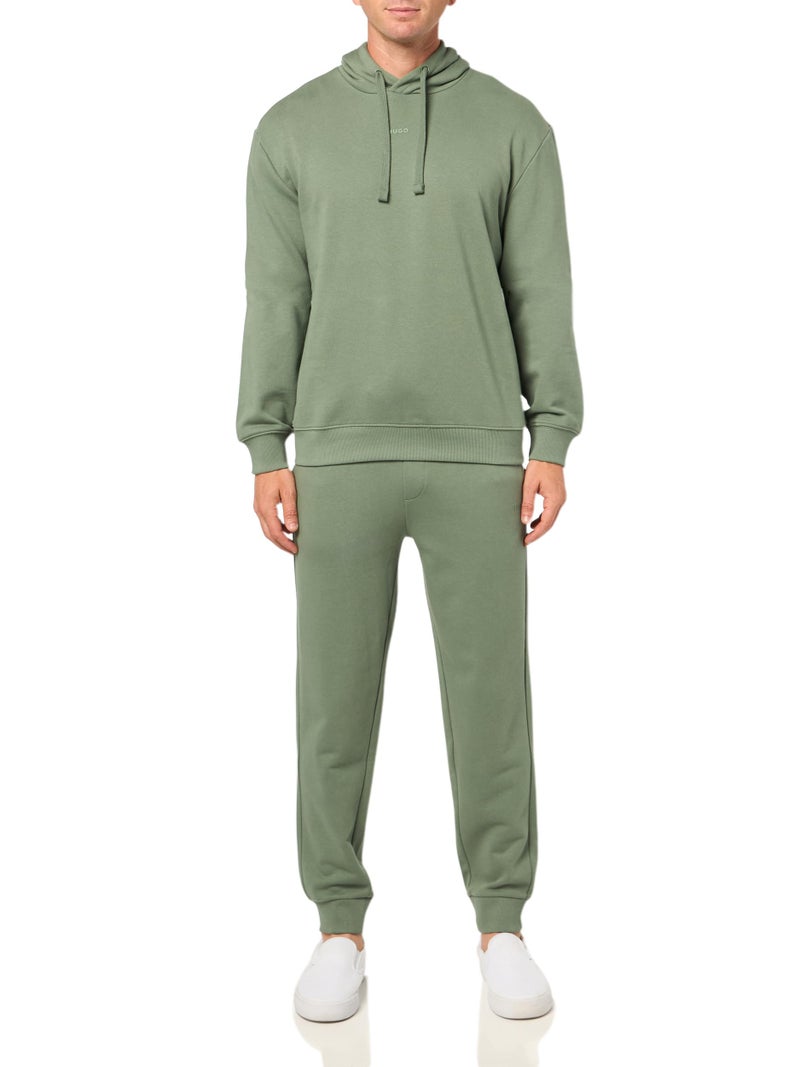 HUGO بدلة رياضية قطنية بشعار هوجو في وسطها - إكليل أخضر - M