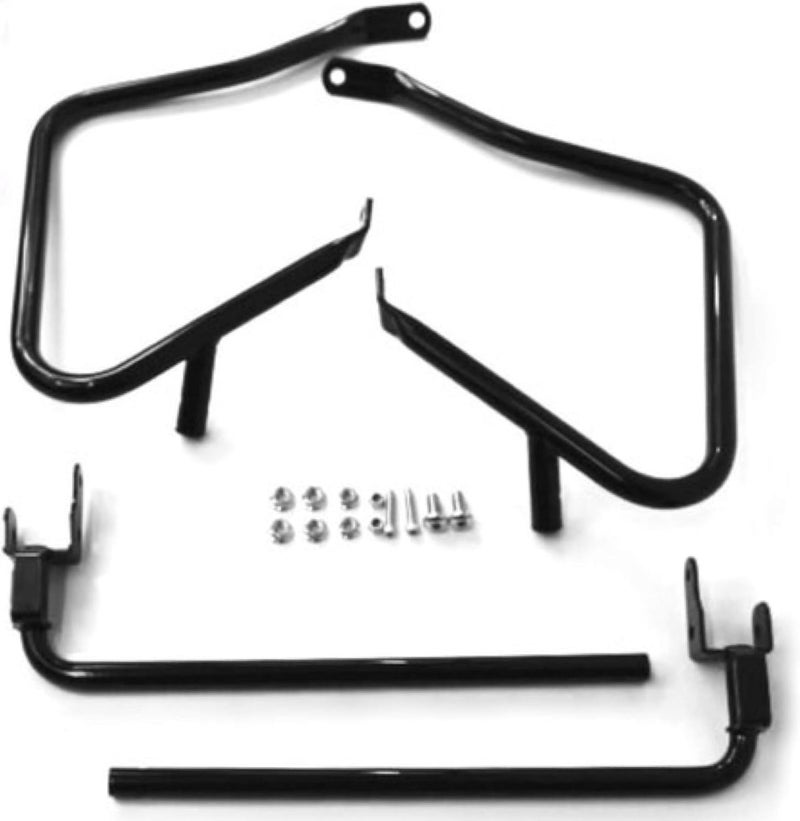 Eagle Skull Gloss Black Rear Saddlebag Guards Support Kit for Harley Davidson Touring 2014-2022 - Image 1