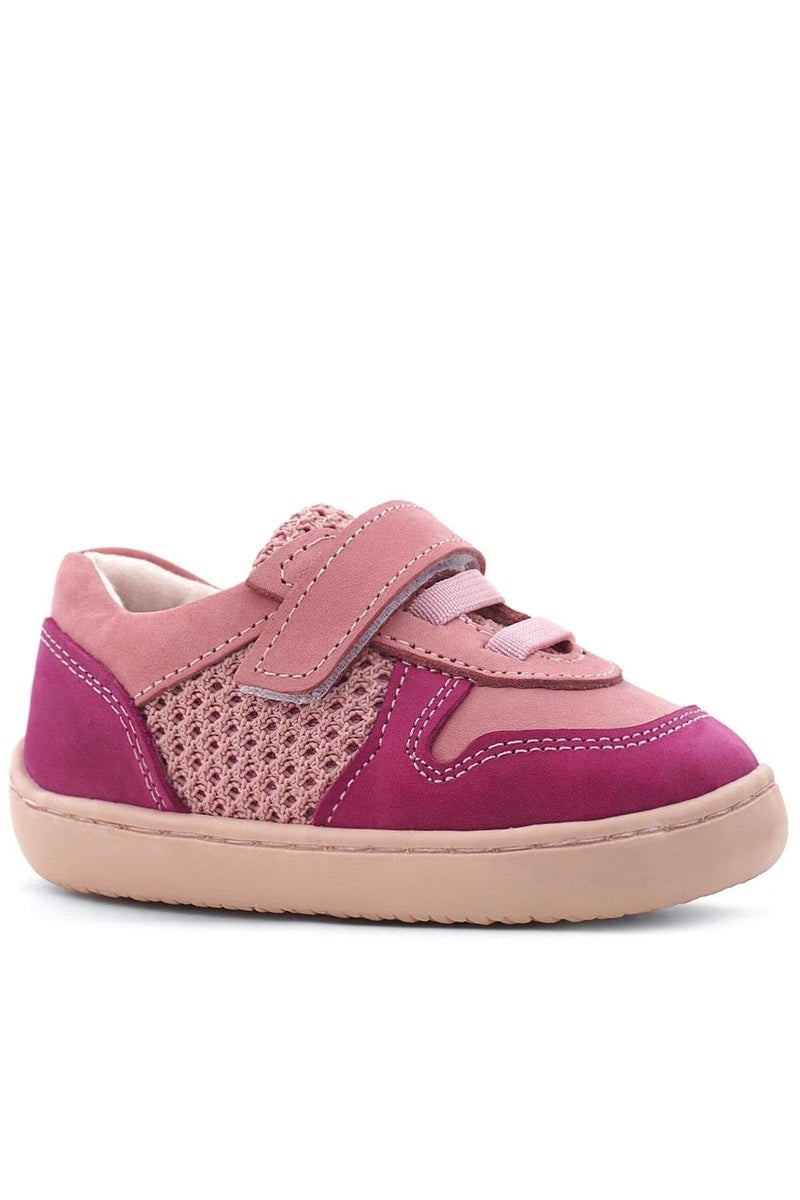 Rakerplus Raker Plus Pop children's athletic shoes, made of genuine leather in pink, with an elastic Velcro strap. - Image 3