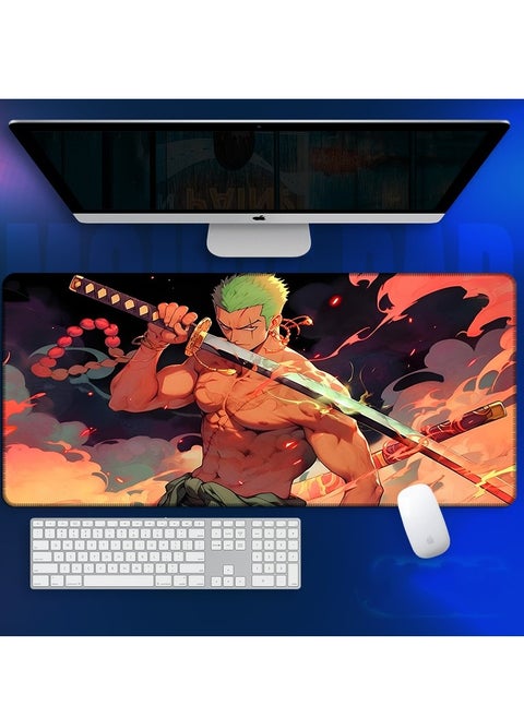 Anime One Piece Mouse Pad, Extended Large Gaming Mouse Pad, Non-Slip Rubber Base And Stitched Edge Desk Pad For Computer Home Office Work And Study