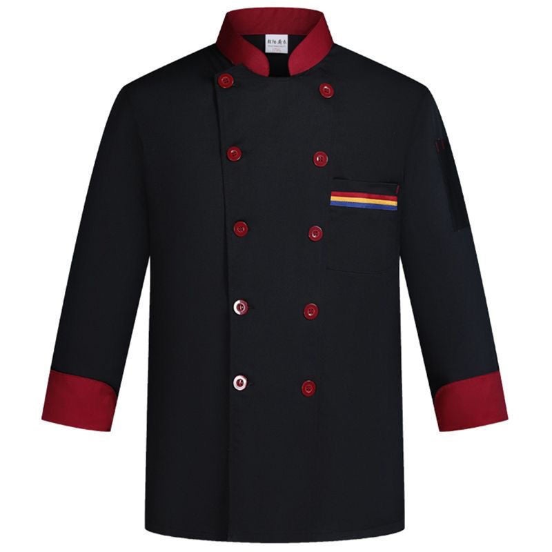 Chef Clothes Quick Hair Chef Work Clothes Long Sleeve Kitchen Canteen Dining Chef Men And Women Suit - Image 1