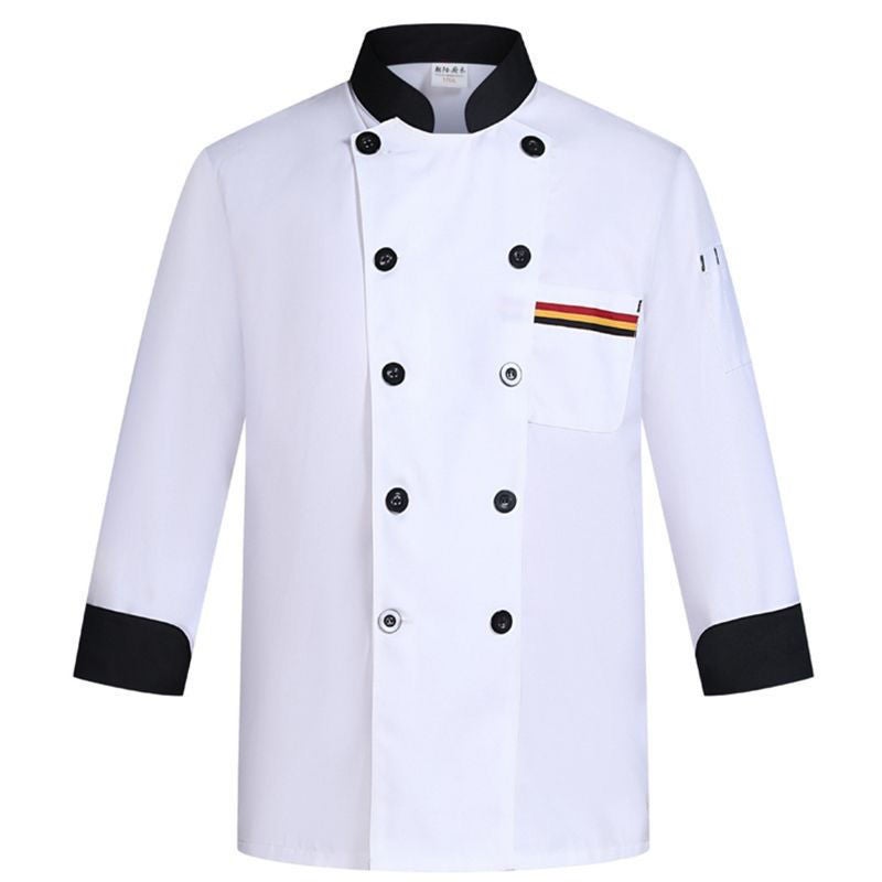 Chef Clothes Quick Hair Chef Work Clothes Long Sleeve Kitchen Canteen Dining Chef Men And Women Suit - Image 2
