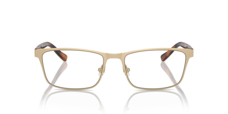 Brooks Brothers Mens BB1112T Rectangular Prescription Eyewear Frames Matte Light GoldDemo Lens 53 mm