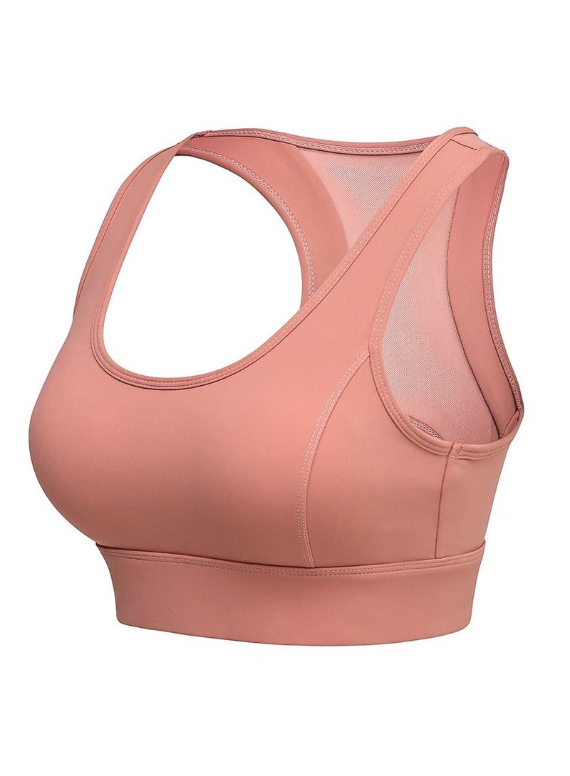 Loquat Women Quick Dry Breathable Yoga Bra Pink  - Image 1