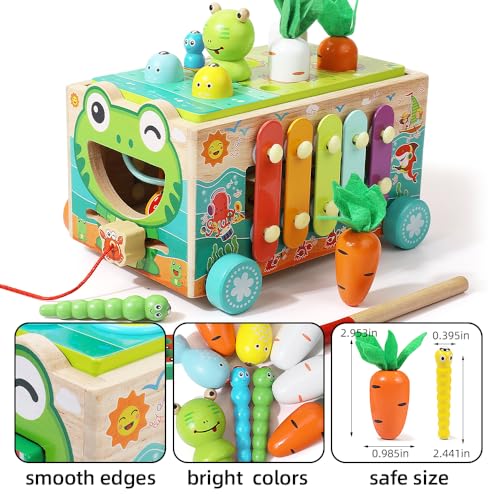 JAUNTY Toddler Wooden Montessori Toy for 1 2 3 Year Old Toys, Educational Stem Toy for Baby Boys Girls 18 Months+, Preschool Learning Fine Motor Skill First 1st Birthday Gifts for Kids Girl Boy 1-3 - Image 5