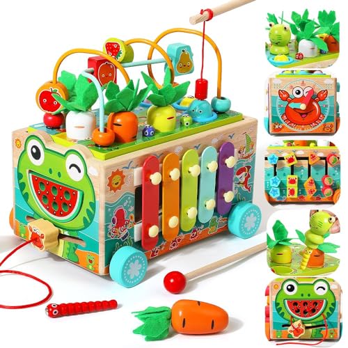 JAUNTY Toddler Wooden Montessori Toy for 1 2 3 Year Old Toys, Educational Stem Toy for Baby Boys Girls 18 Months+, Preschool Learning Fine Motor Skill First 1st Birthday Gifts for Kids Girl Boy 1-3 - Image 1
