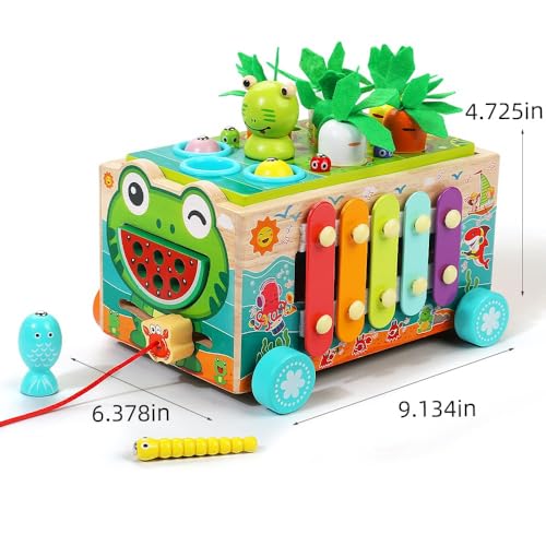 JAUNTY Toddler Wooden Montessori Toy for 1 2 3 Year Old Toys, Educational Stem Toy for Baby Boys Girls 18 Months+, Preschool Learning Fine Motor Skill First 1st Birthday Gifts for Kids Girl Boy 1-3 - Image 2