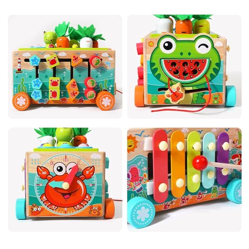 JAUNTY Toddler Wooden Montessori Toy for 1 2 3 Year Old Toys, Educational Stem Toy for Baby Boys Girls 18 Months+, Preschool Learning Fine Motor Skill First 1st Birthday Gifts for Kids Girl Boy 1-3 - Image 4