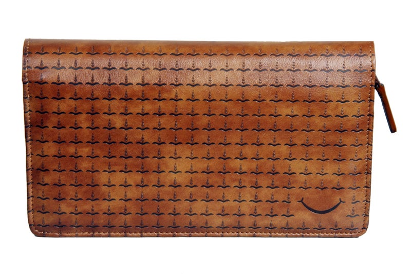 Sukeshcraft Multiple Cheque Book Holder | Original PU Holds Upto 8 Cheque Books, Dual Tone Brown - Image 2