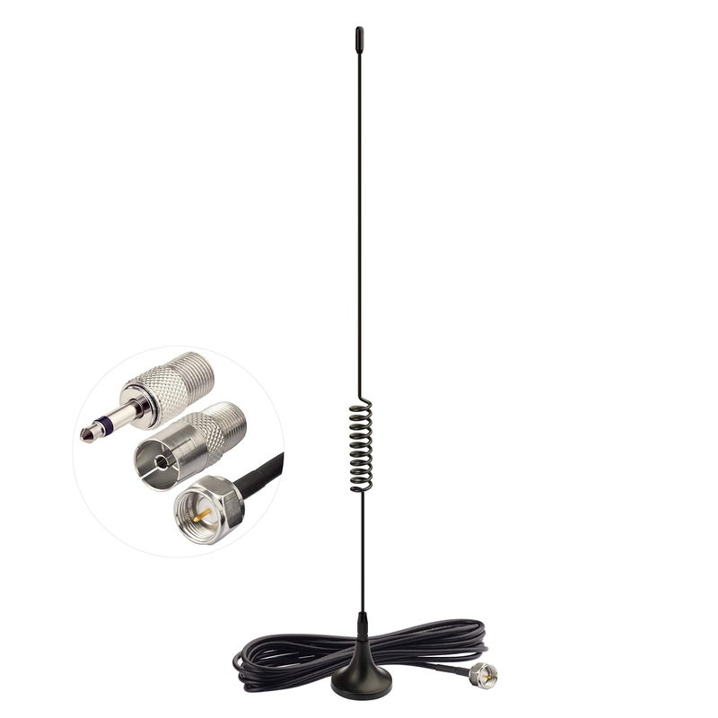 Bingfu FM Radio Antenna Magnetic Base FM Antenna for Stereo Receiver Indoor Pioneer Onkyo Yamaha Marantz Sherwood Bose Wave Music System Home Stereo Receiver AV Audio Video Home Theater Receiver - Image 1