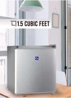 O2 Single Door Refrigerator, 1.5 Cubic Feet 42.4 Liter Capacity, Silver, OBD-42W  - Image 4