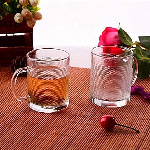 ROSEFINCH Penguin Costa Glass Coffee Mugs Tea Cups Set of 6 with Handle Tea Milk Hot and Cold Drinks Transparent 330 ml Pack of 6 - Image 2