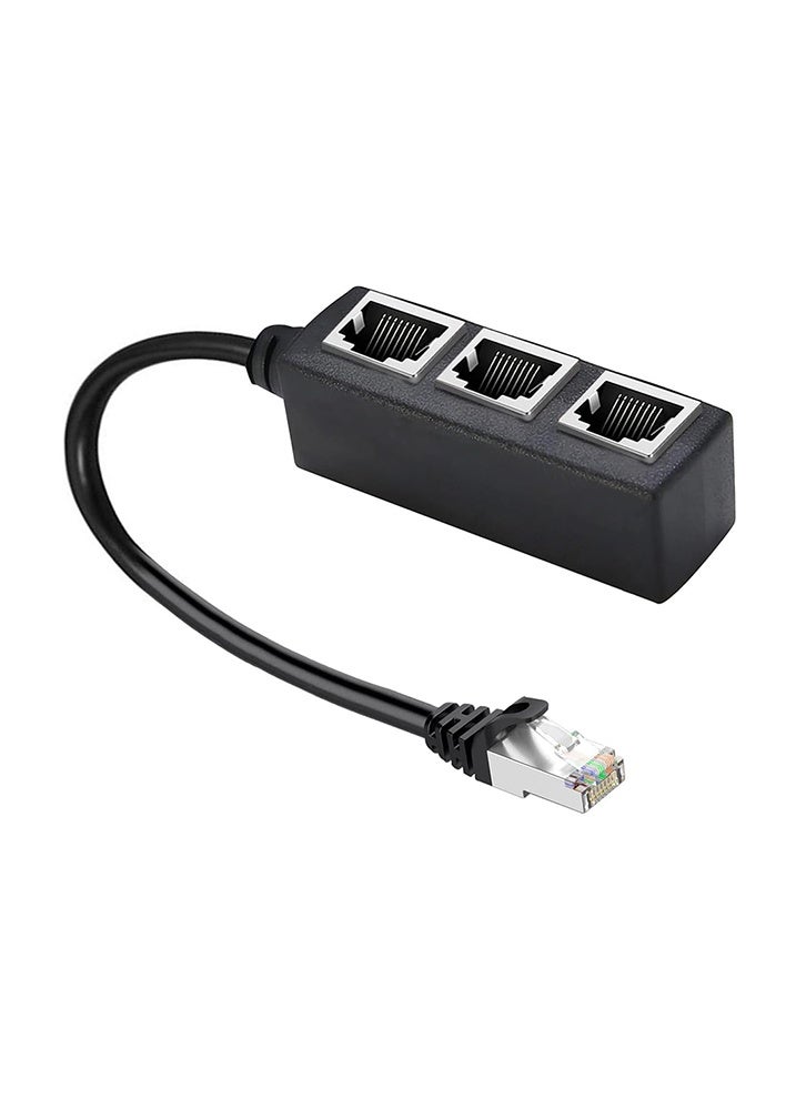 GNAFOTU RJ45 Ethernet Splitter Cable,Y Splitter Adapter,RJ45 1 Male to 3 x Female LAN Ethernet Splitter Adapter Cable Suitable Super Cat5/5e/6/7, Cmpatible with TVs, Set-top Boxes, Routers, Computers - Image 1