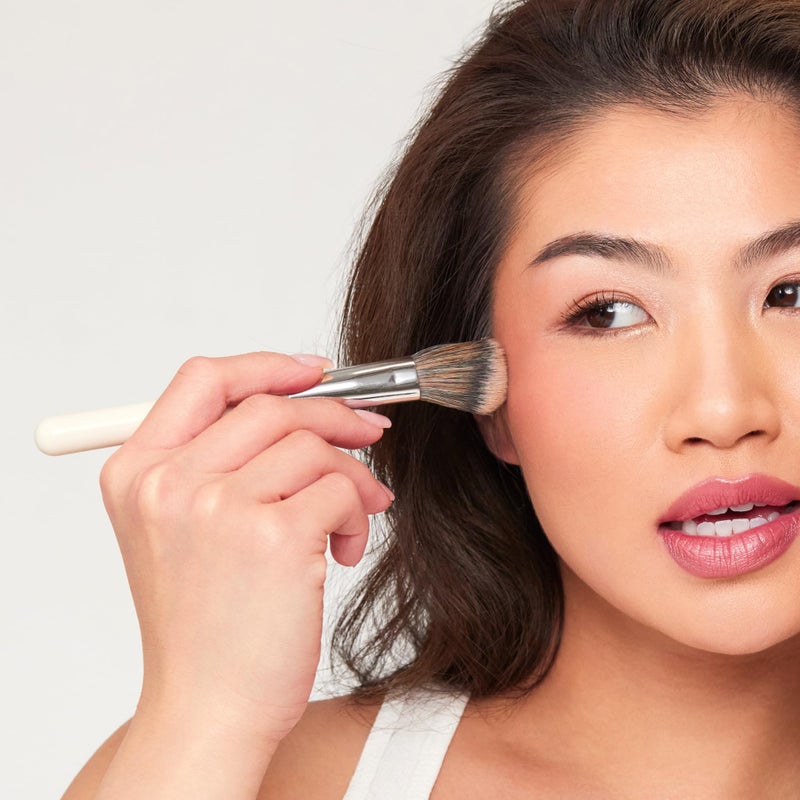 HALEYS Angled Contour Brush â€“ Face Sculpting & Bronzer Brush for Powder & Cream Makeup, Precision Cheek Definition, Seamless Blendin, Vegan, Dermatologist-Tested - Image 5