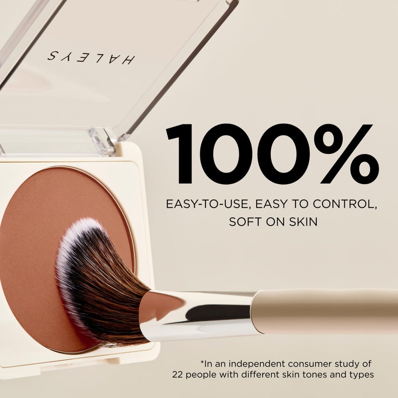 HALEYS Angled Contour Brush â€“ Face Sculpting & Bronzer Brush for Powder & Cream Makeup, Precision Cheek Definition, Seamless Blendin, Vegan, Dermatologist-Tested - Image 3