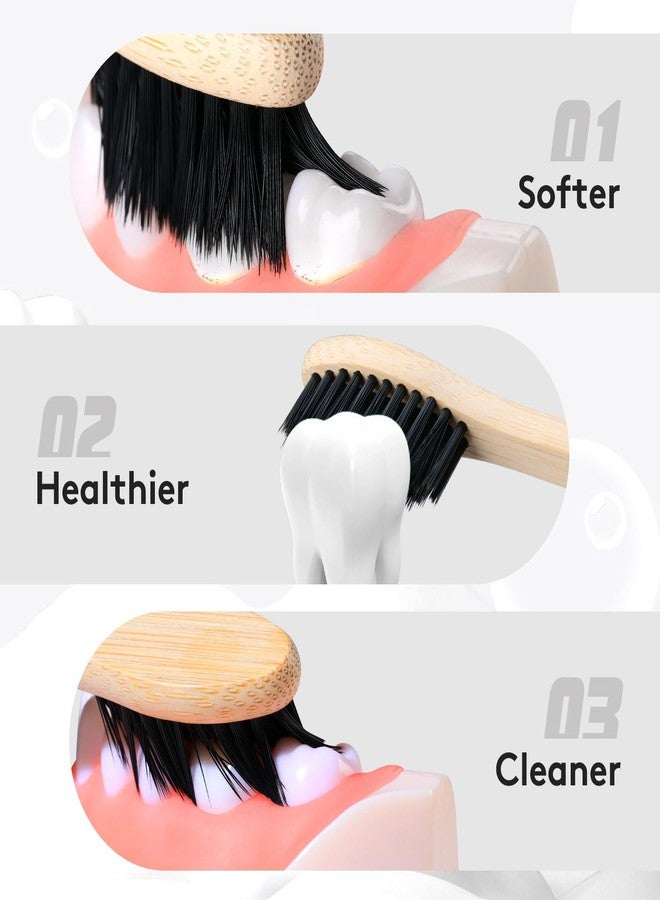 Virgin forest 10 Pcs Soft Bristles Bamboo Toothbrush, Biodegradable, natural, Eco-Friendly, BPA Free - Image 2