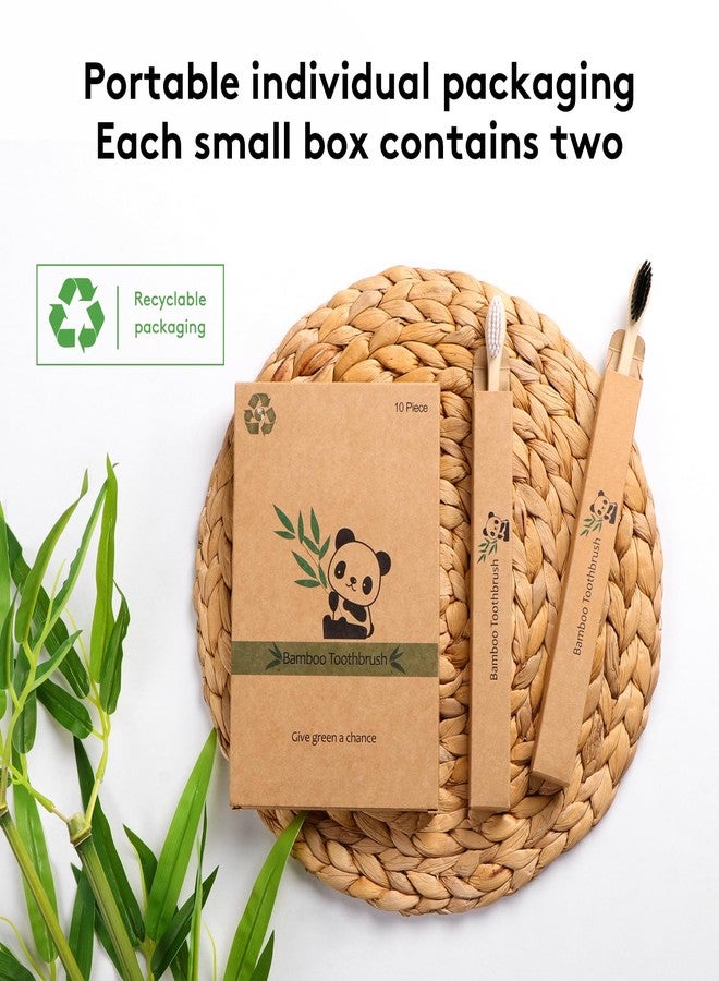 Virgin forest 10 Pcs Soft Bristles Bamboo Toothbrush, Biodegradable, natural, Eco-Friendly, BPA Free - Image 5