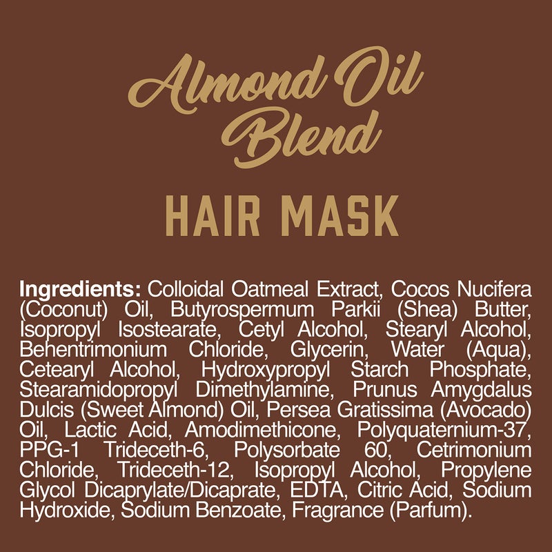 Aveeno Intense Hydration Almond Oil Blend Hydrating Hair Mask Treatment with Avocado Oil and Oat to Repair Dry Damaged Hair, Safe for Color-Treated Hair, Sulfate, Paraben and Dye-Free, 8 Fl Oz - Image 3