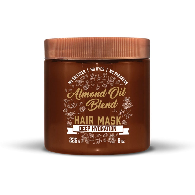 Aveeno Intense Hydration Almond Oil Blend Hydrating Hair Mask Treatment with Avocado Oil and Oat to Repair Dry Damaged Hair, Safe for Color-Treated Hair, Sulfate, Paraben and Dye-Free, 8 Fl Oz - Image 1