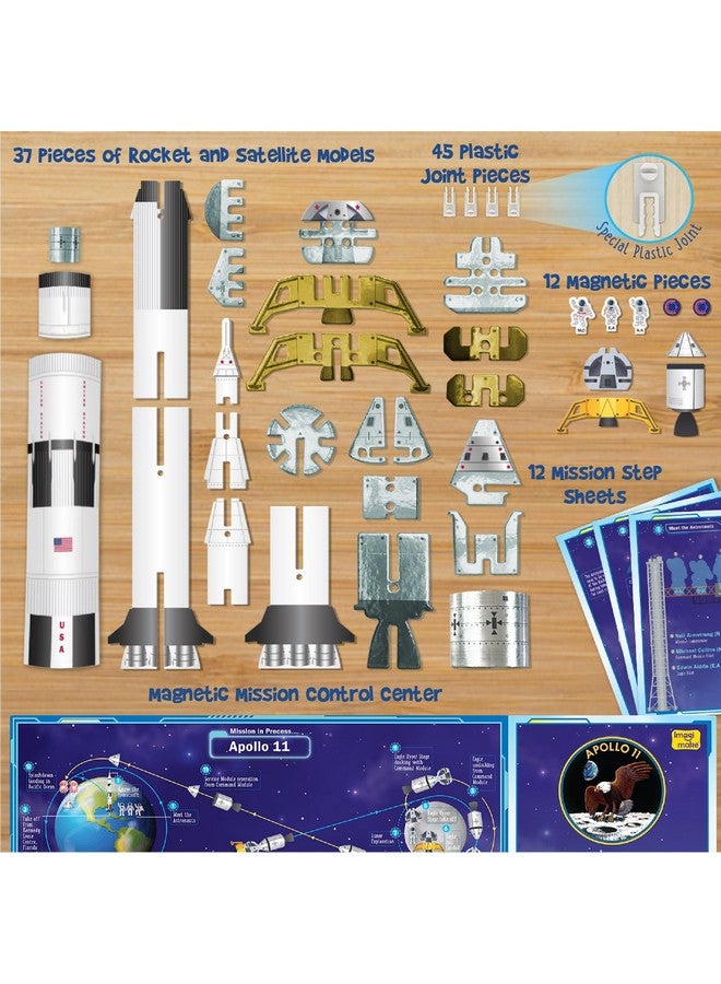 Imagimake Man'S Journey To Moon | Mission Apollo 11 | Rocket & Satellite Model Making Set | 3D Puzzle Toy For Kids | Astronaut & Space Kit | Birthday Gift For Girls & Boys Ages 8,9,10,11,12,13 - Image 2