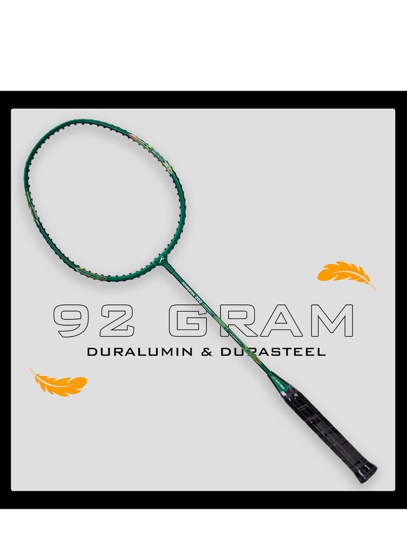 HUNDRED Powertek 200 PRO Badminton Racquet with Head Cover | Aluminium Frame | Strung | Weight: 92g | Grip Size: G5 | For Intermediate Players | Max Tension: 18–20 lbs - Image 2