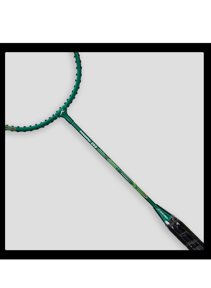 HUNDRED Powertek 200 PRO Badminton Racquet with Head Cover | Aluminium Frame | Strung | Weight: 92g | Grip Size: G5 | For Intermediate Players | Max Tension: 18–20 lbs - Image 5