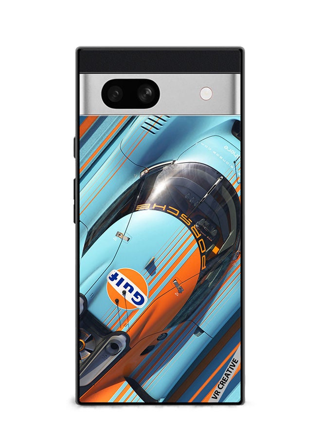 VR CREATIVE Protective Case Cover For Google Pixel 7a Porsche Gulf Design Multicolour - Image 1