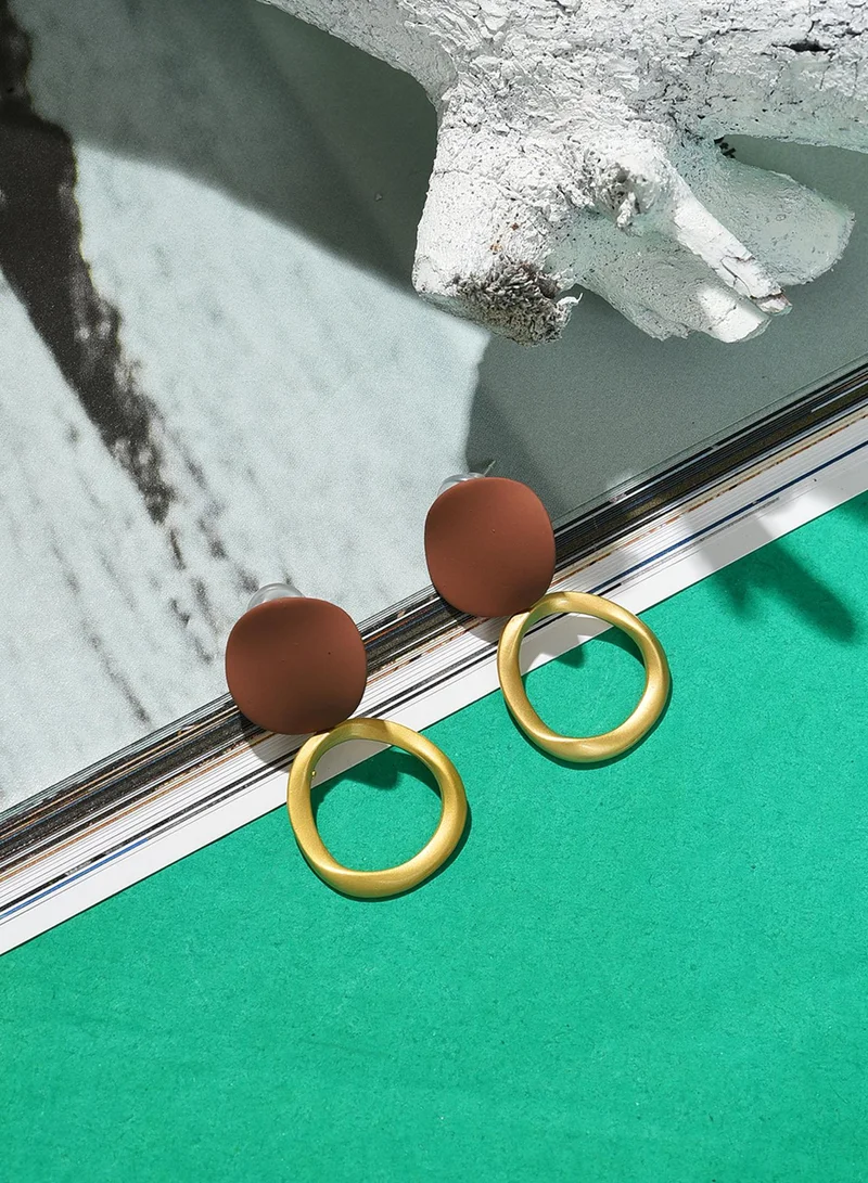 SOHI Circular Artificial Drop Earring Jewellery