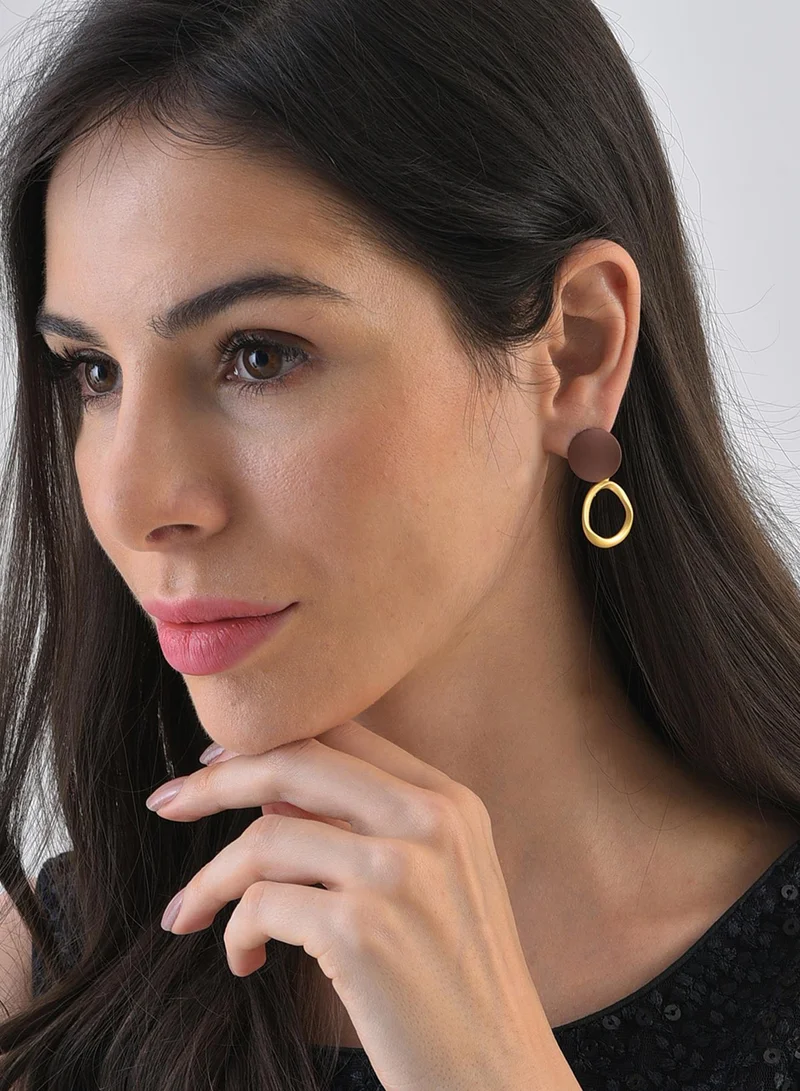 SOHI Circular Artificial Drop Earring Jewellery