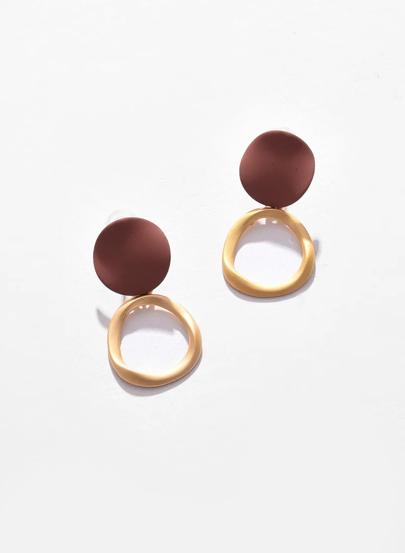 SOHI Circular Artificial Drop Earring Jewellery
