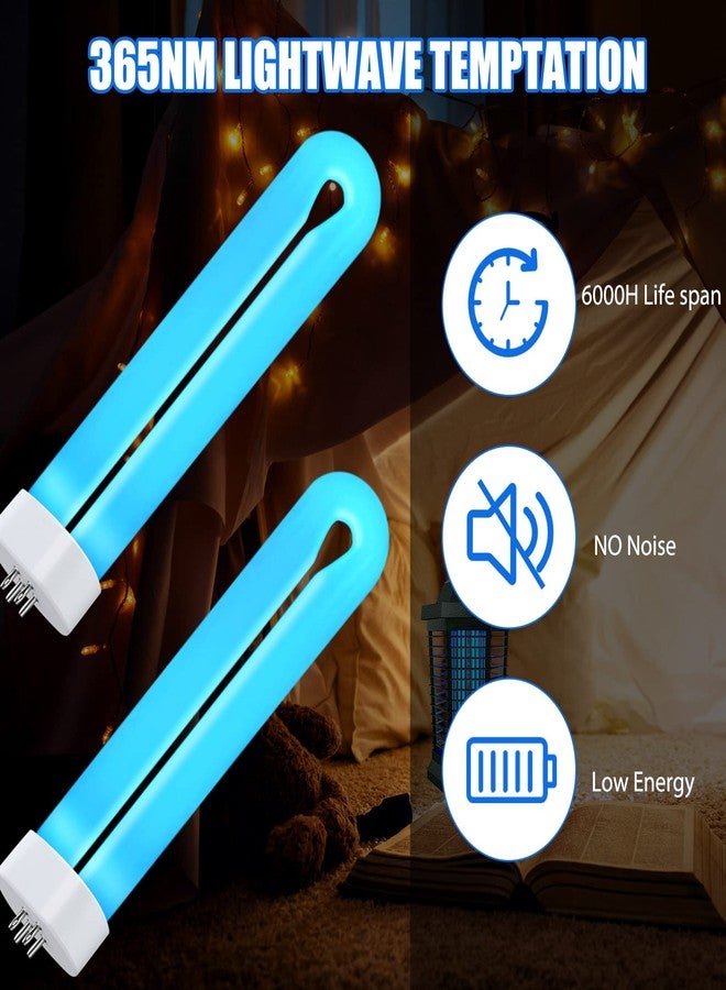 Kittmip Zapper Light Bug Zapper Replacement Bulbs Insect Attracting Lamp FUL15W BL U Shaped Twin Tube Fluorescent UV Lamp 7.56 x 1.80 x 0.93 inch (White,4 Pieces) - Image 3